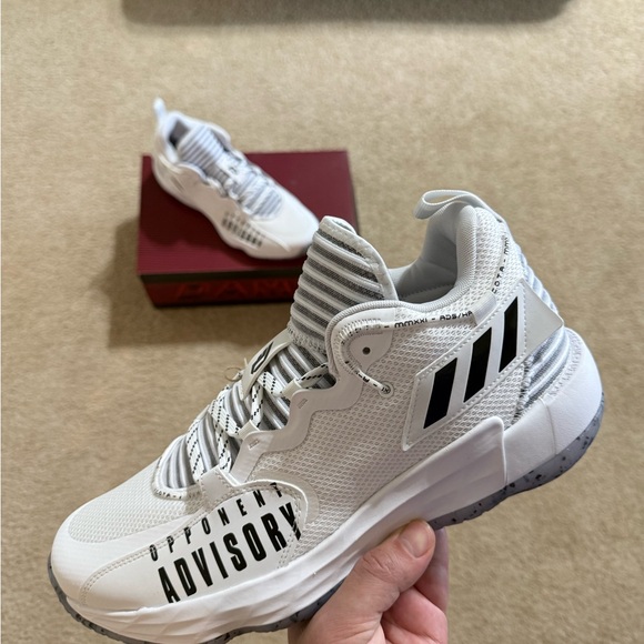 Adidas Dame 7 EXTPLY Advisory Basketball Shoes Men's White Sneakers H68990 - Picture 9 of 9